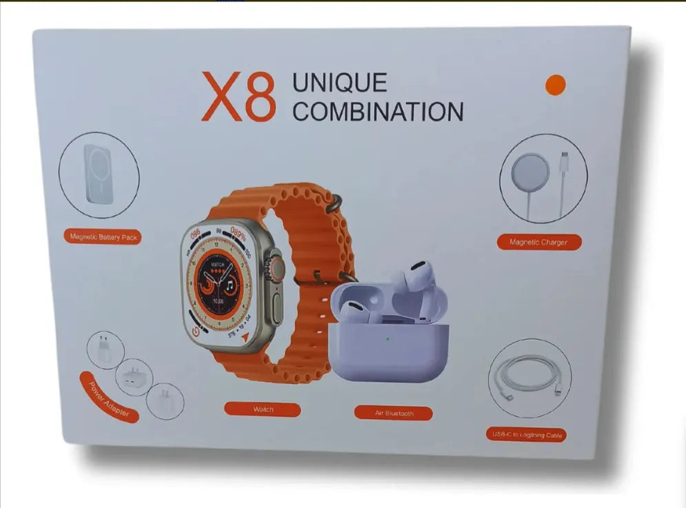 COMBO 6 EN 1💥 SMART WATCH + AUDÍFONOS ULTIMA GENERACION🔥